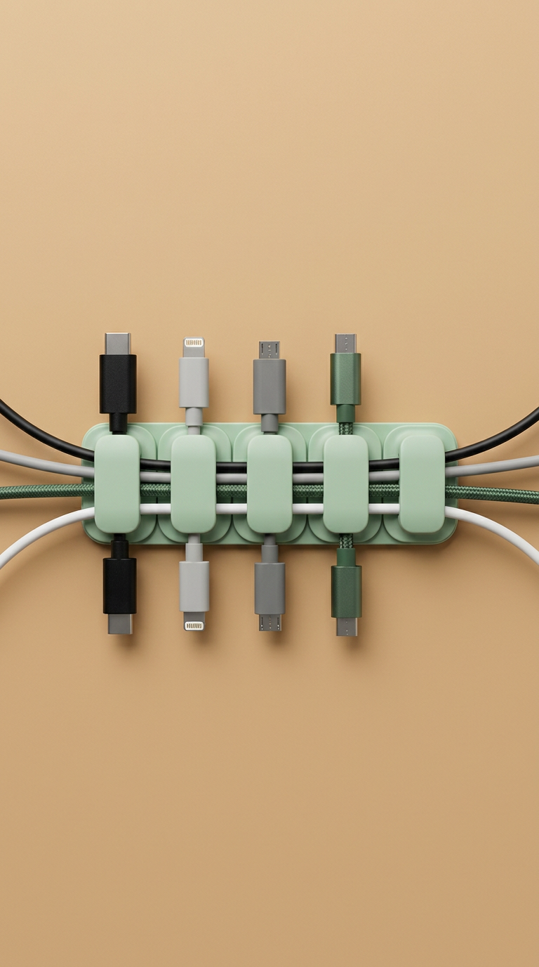 Modularer Kabelorganizer Mintgrün